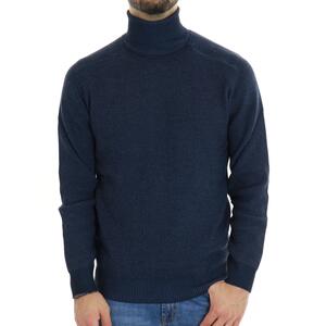 MAGLIA COLLO ALTO BLU